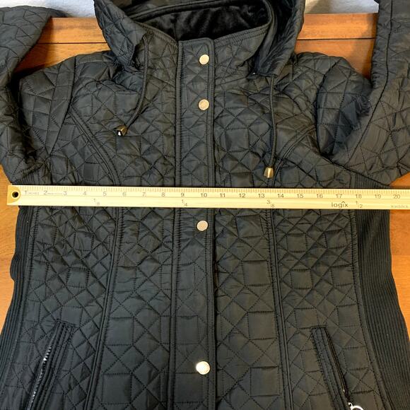 Cashew Flower Sherven X. Quilted Lightweight Womens Black Jacket Size 42 / 6 NWT - Picture 7 of 12